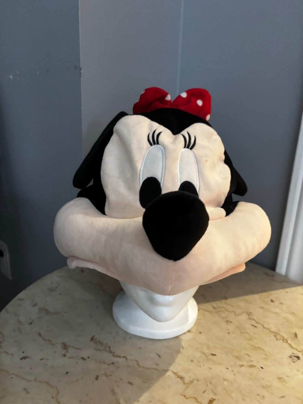 Tokyo Disney Resort Minnie Mouse Big Head Plush Fan Cap Hat Character With Body